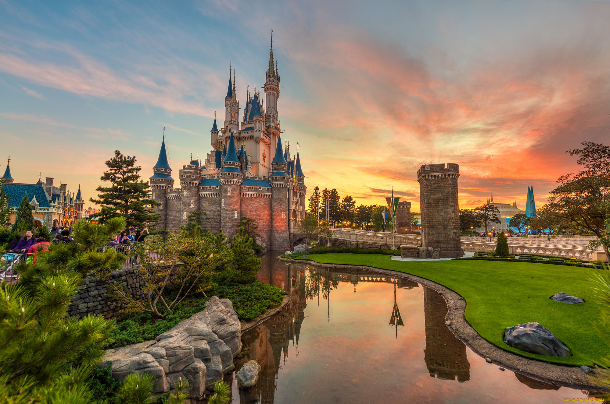 cinderella castle sunset, , , , , 